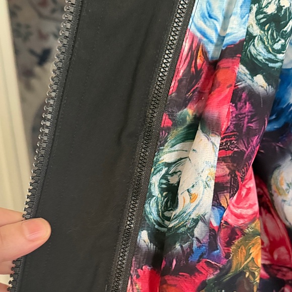 Byron Lars 10 Black Laser Cut Coat with Floral Interior - Picture 7 of 8